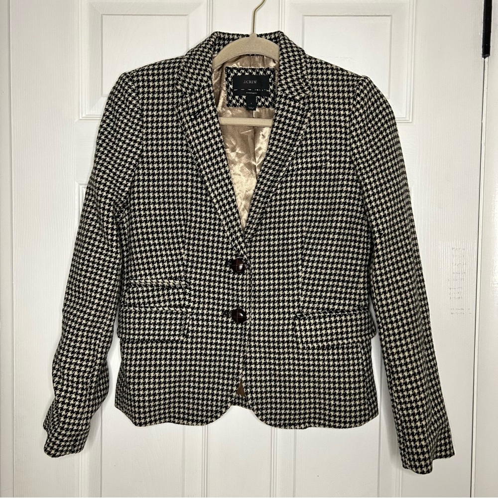 J Crew Elbow-Patch Schoolboy Blazer Houndstooth - image 2